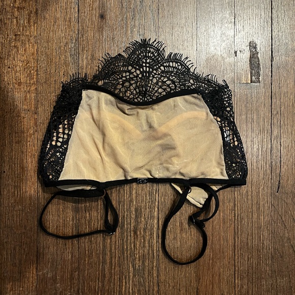 For Love & Lemons Bat Your Lashes Chartreuse Underwire Bra - Picture 5 of 7